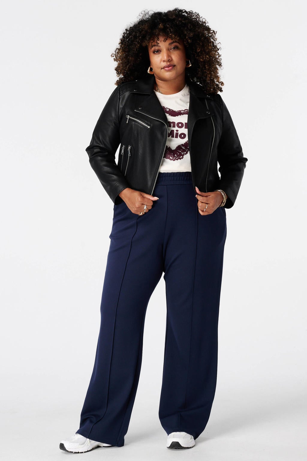 MS Mode broek Plus Size - donkerblauw