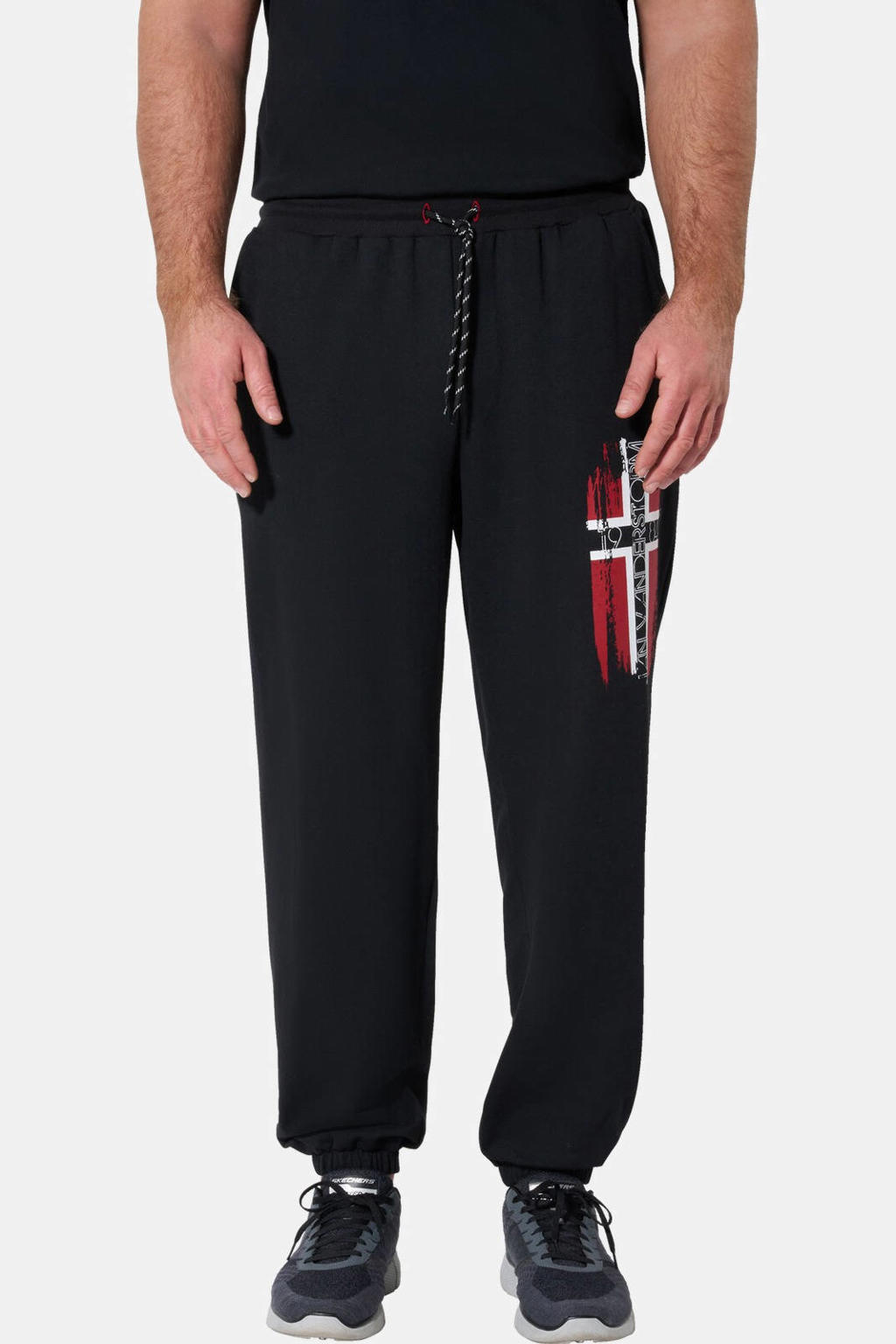 Jan Vanderstorm PLus Size joggingbroek - zwart