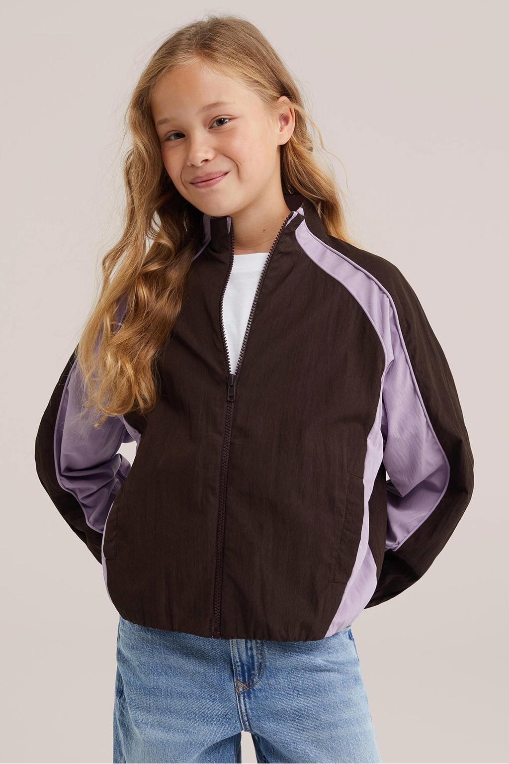 WE Fashion tussenjas - donkerrood/lila