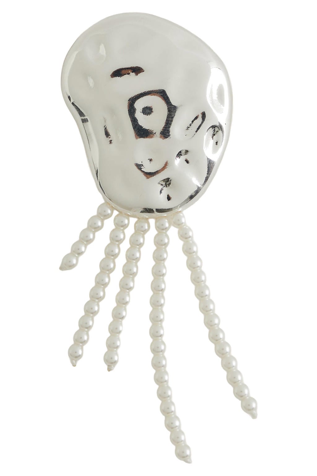WE Fashion broche zilverkleurig