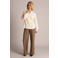 Yest gebloemde blouse met borduursels - beige