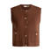 Yest gebreid vest - bruin