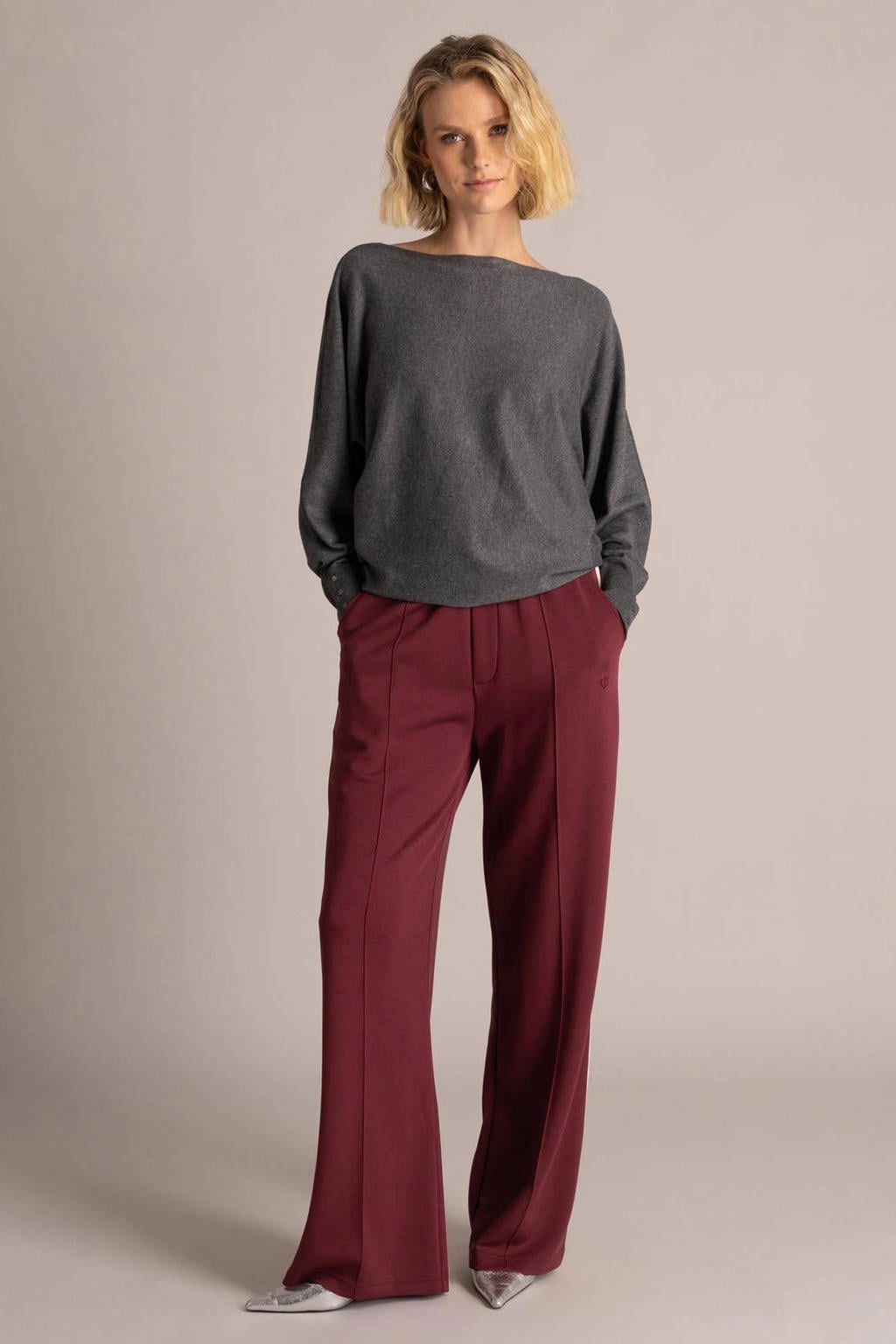 Yest loose fit broek - donkerrood