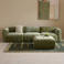 NOUS Living 3-zitsbank met hocker Kaia