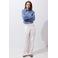 Mango gestreepte blouse - blauw