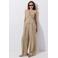 Mango jumpsuit met ceintuur - beige