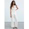 Mango jumpsuit met linnen - ecru