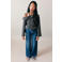 Mango Kids regular waist wide leg jeans - mediumblauw