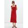 Mango midi zomerjurk - rood
