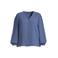 GREAT LOOKS blouse met structuur grijsblauw