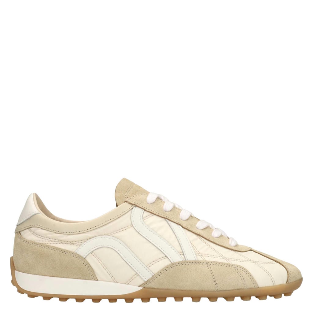 Beige dames Sacha suède sneakers - met veters