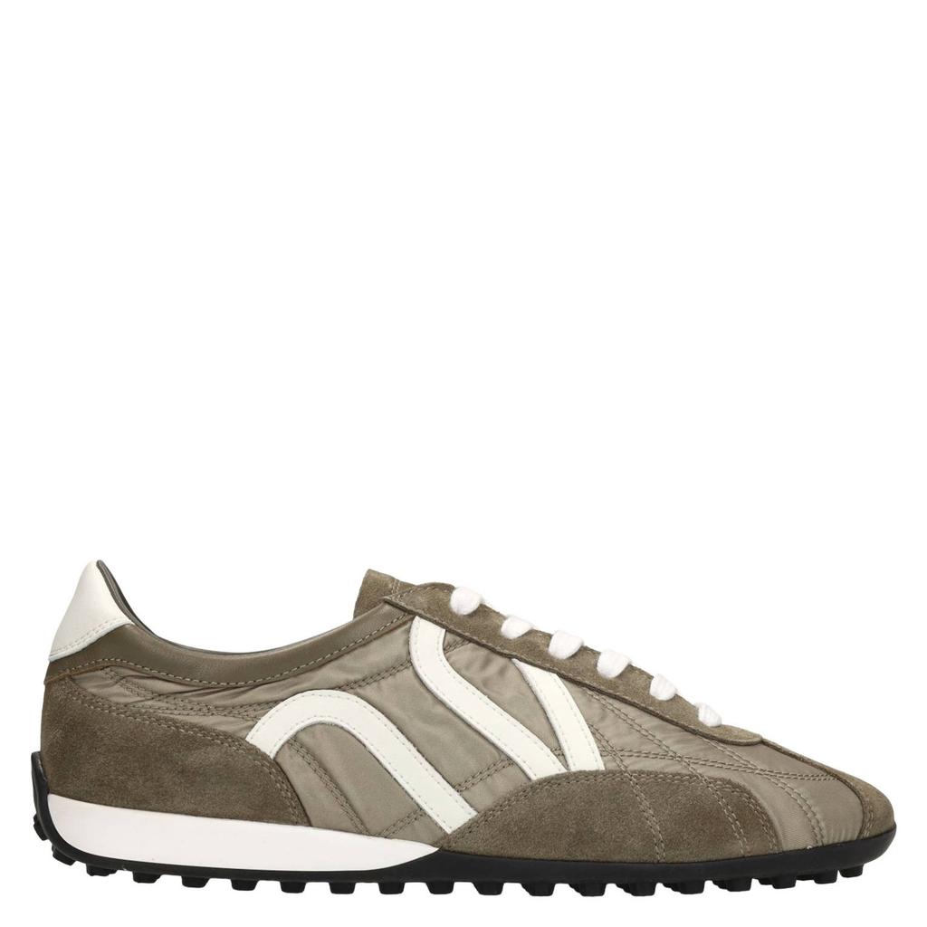 Kakikleurige dames Sacha suède sneakers - met veters