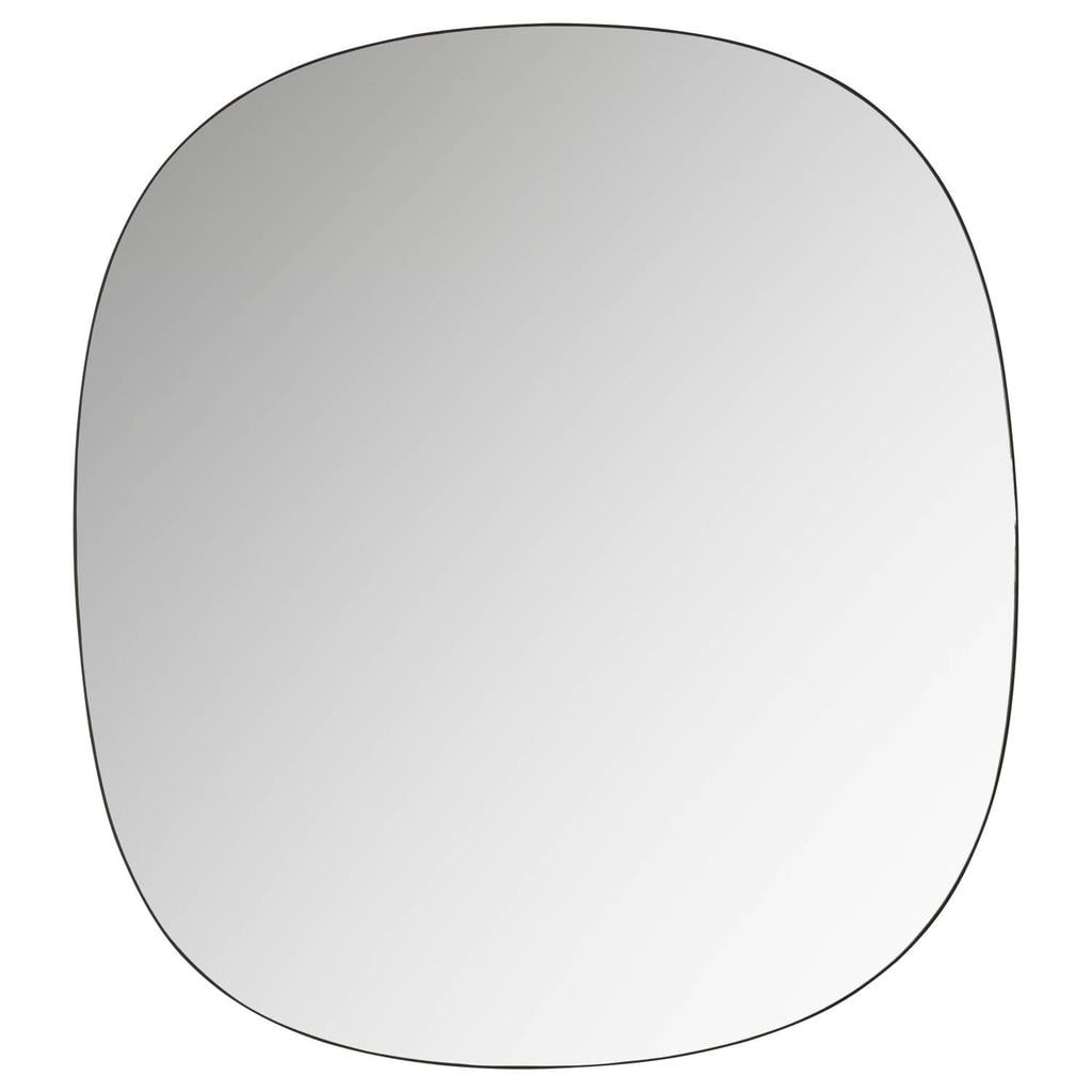 WOOOD WOOOD Philou Spiegel - Glas/Metaal - Zwart - 60x55x0,5