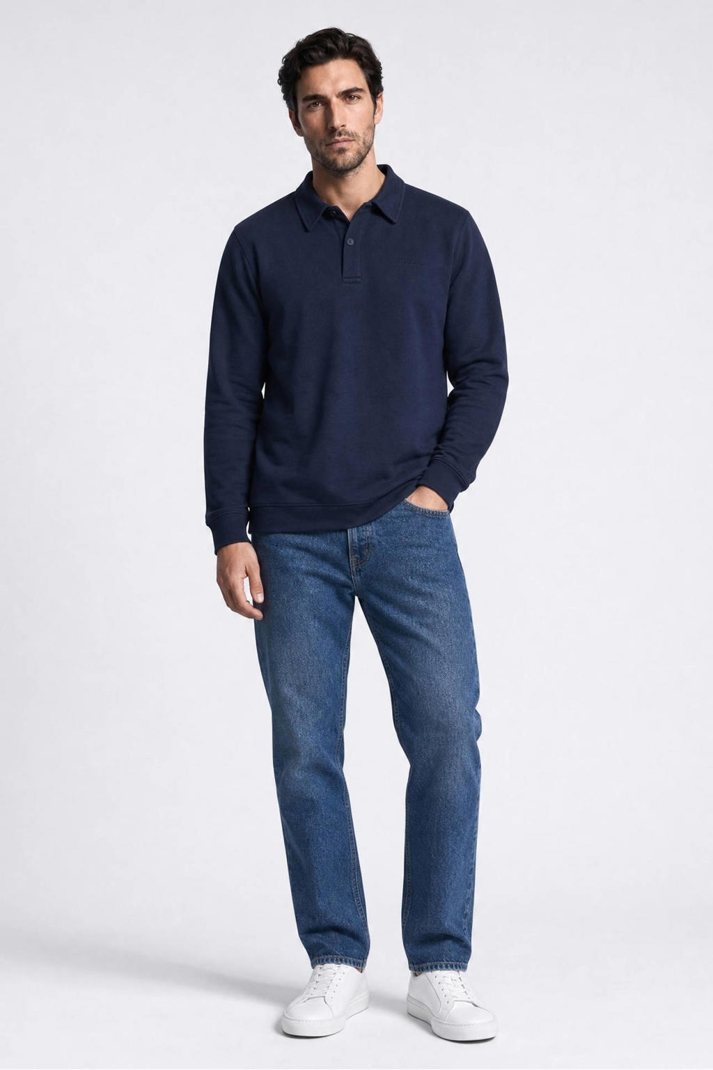 Indigold relaxed fit sweater - donkerblauw