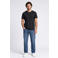 Indigold regular fit T-shirt met backprint - zwart