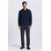 Indigold regular fit gebreide trui met wol - indigold navy