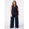 MS Mode wide leg broek met krijtstreep Plus Size - donkerblauw