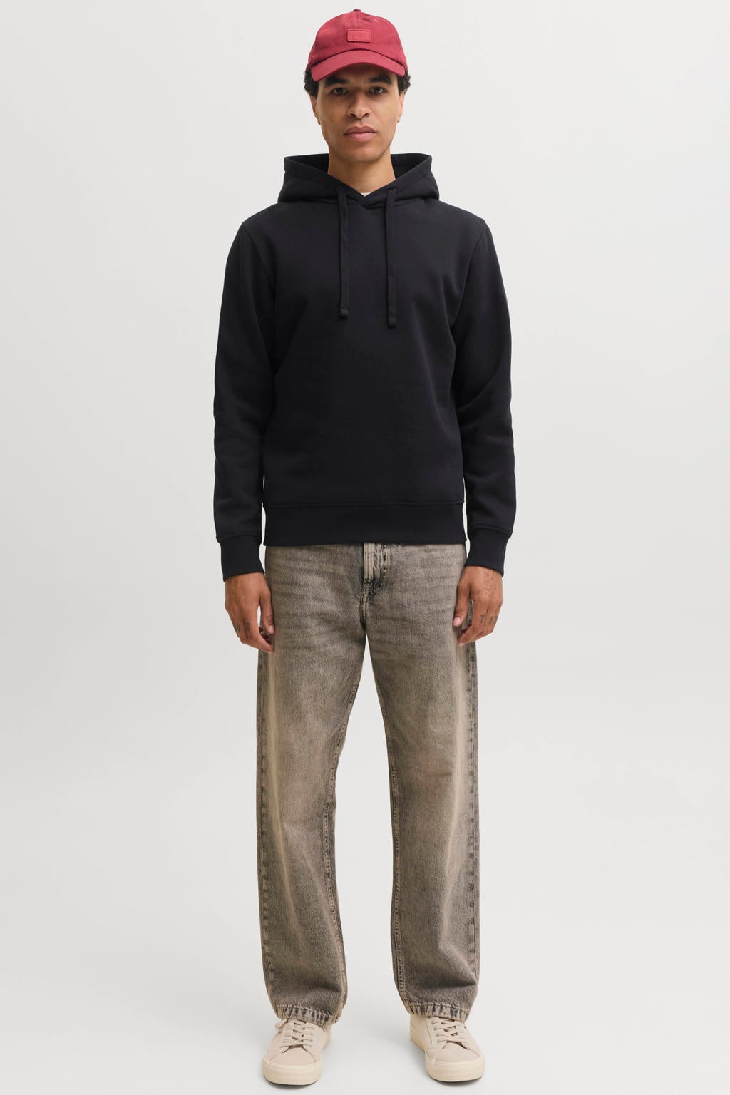 JACK & JONES regular fit hoodie - zwart