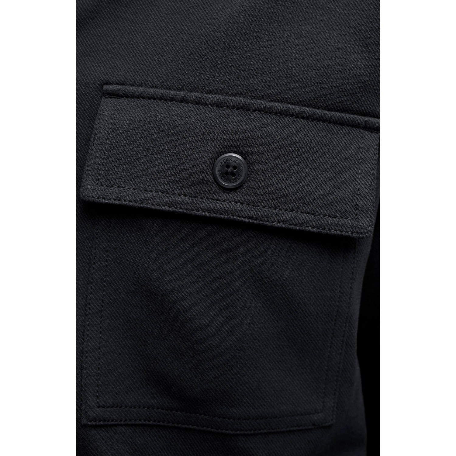 JACK & JONES ESSENTIALS relaxed fit overshirt donkerblauw