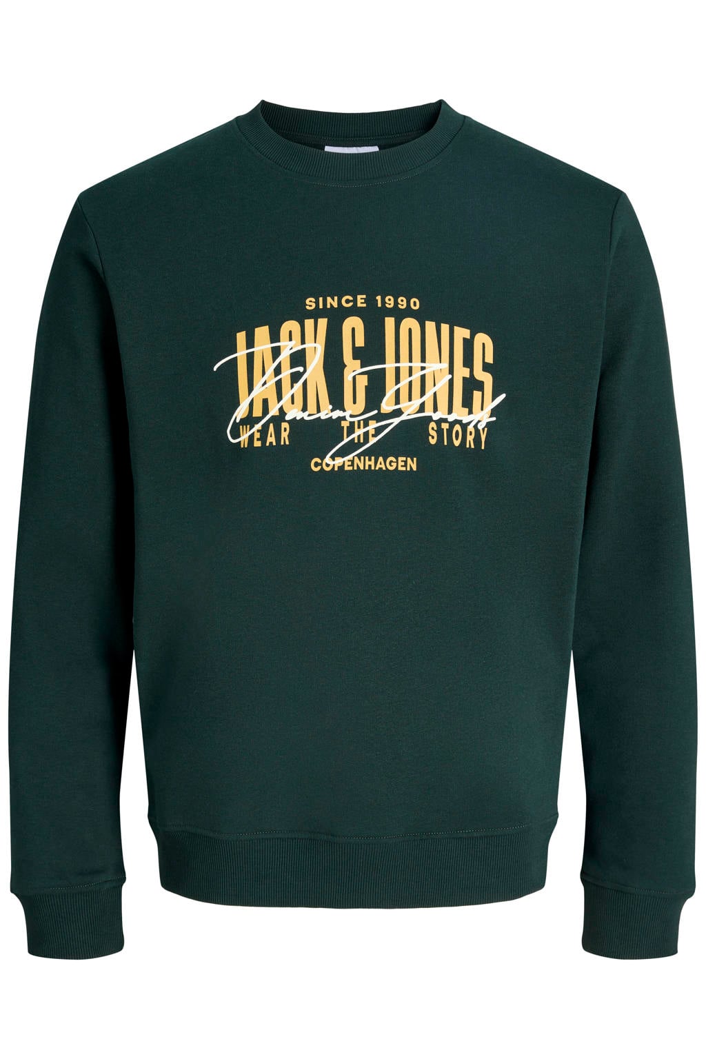 JACK & JONES regular fit sweater met print - scarab
