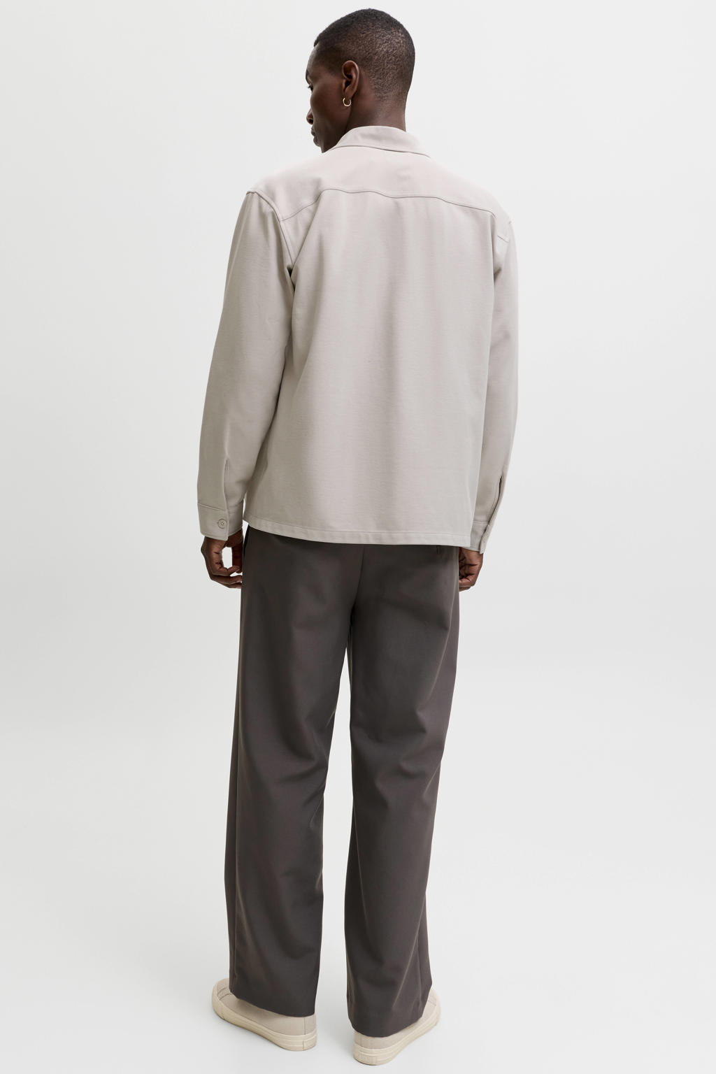 JACK & JONES ESSENTIALS relaxed fit overshirt - moonbeam