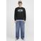 JACK & JONES regular fit sweater met print - zwart