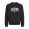 JACK & JONES regular fit sweater met print - zwart