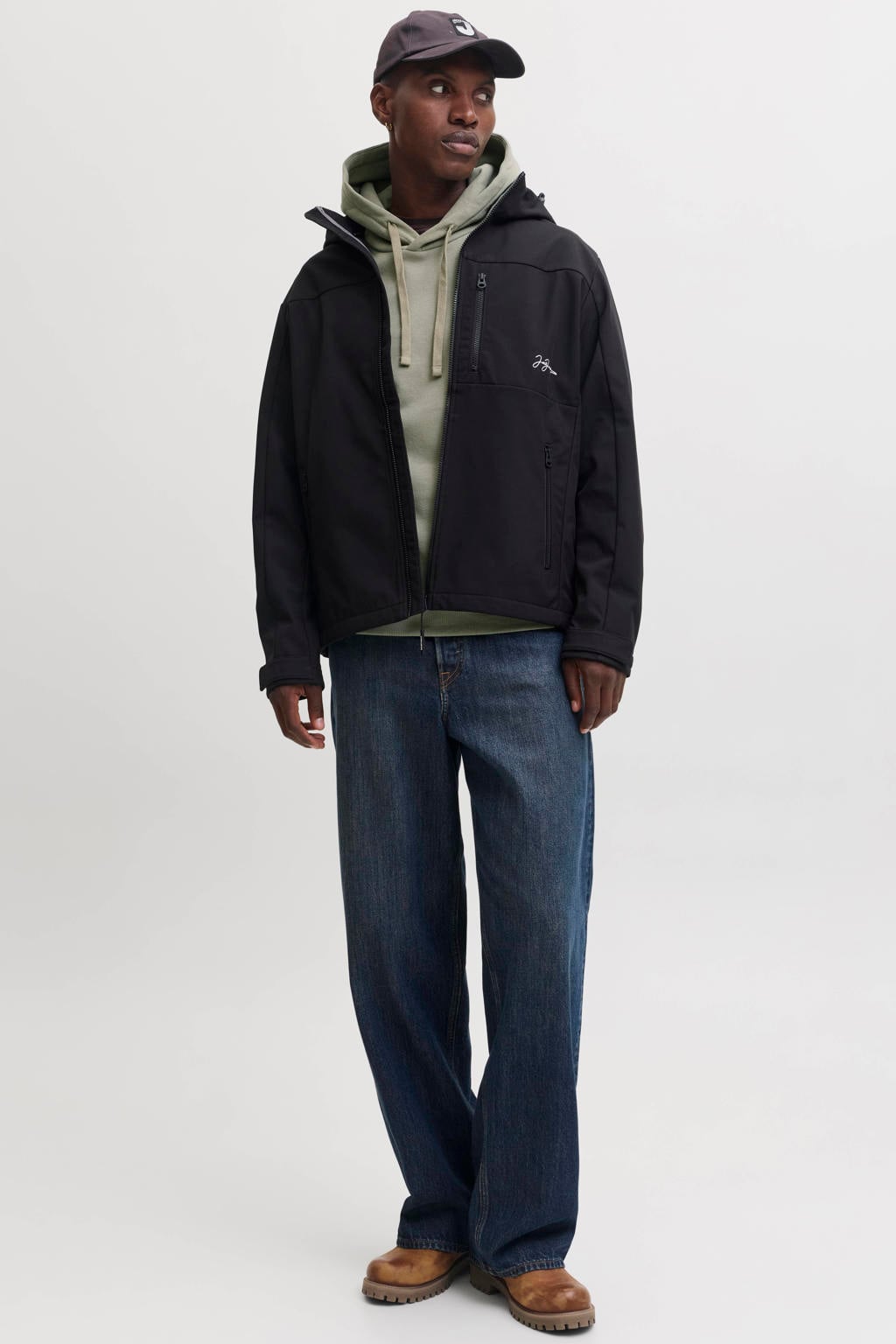 JACK & JONES regular fit hoodie - vetiver