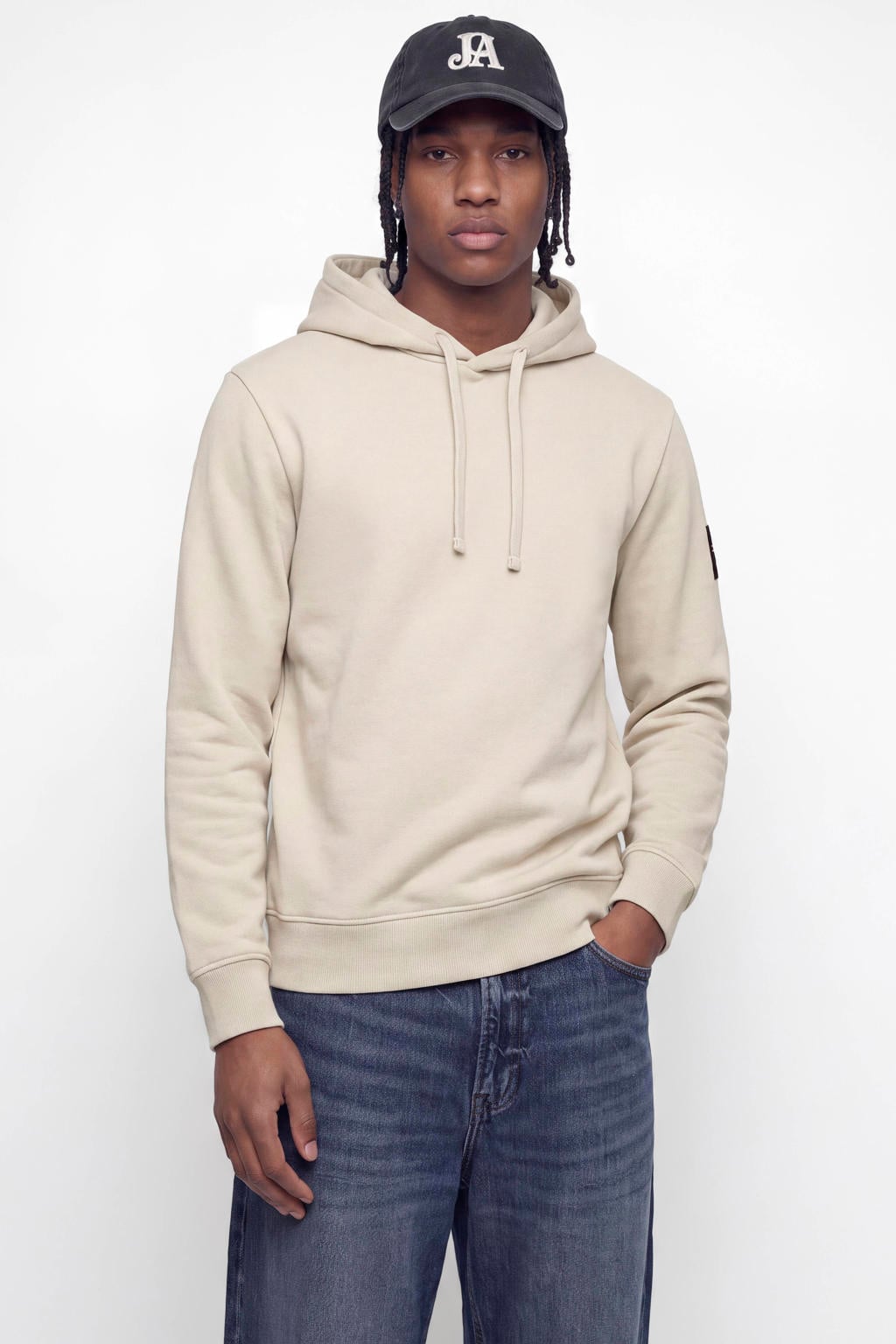 JACK & JONES regular fit hoodie - moonbeam