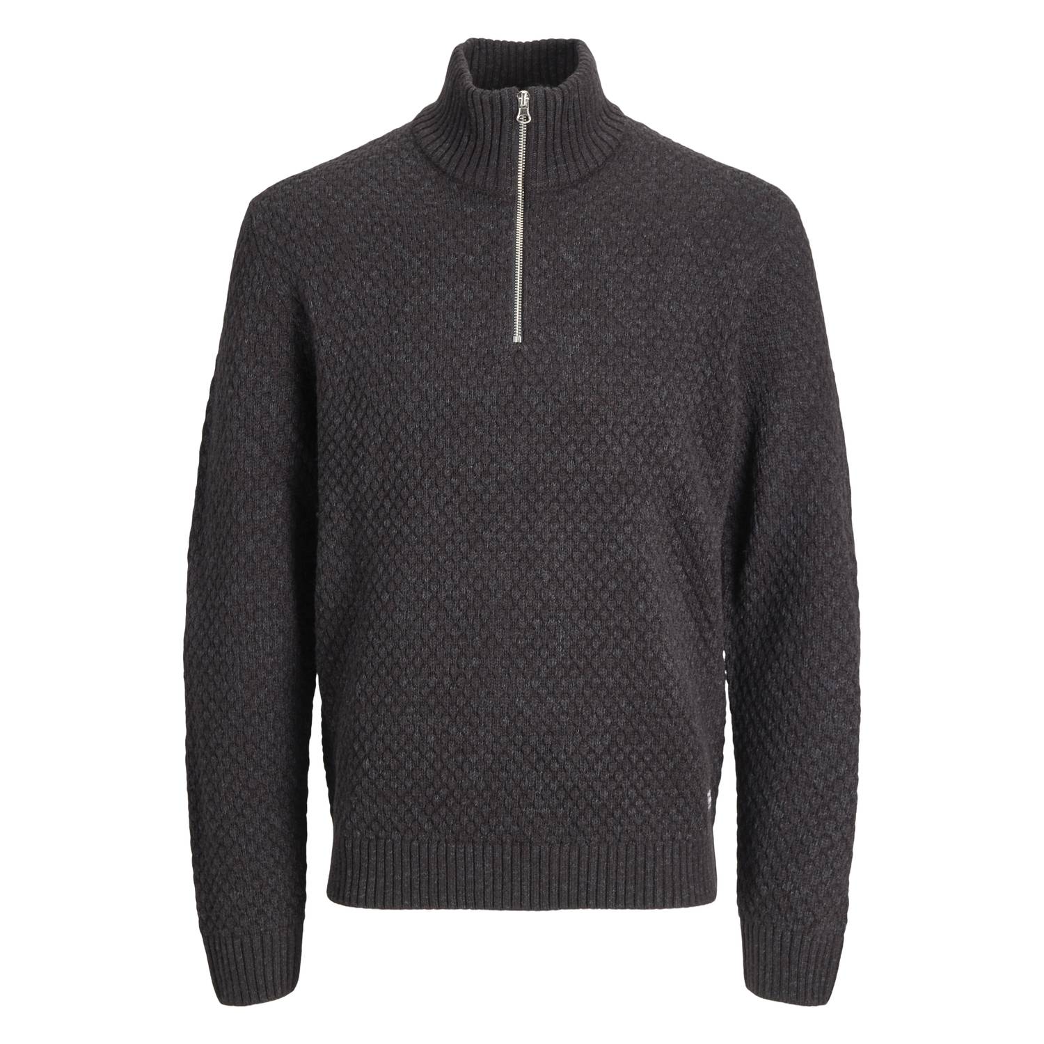 JACK & JONES relaxed fit gebreide trui dark grey