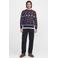 JACK & JONES regular fit gebreide kersttrui met print - navy blazer