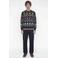JACK & JONES regular fit gebreide kersttrui - donkergroen
