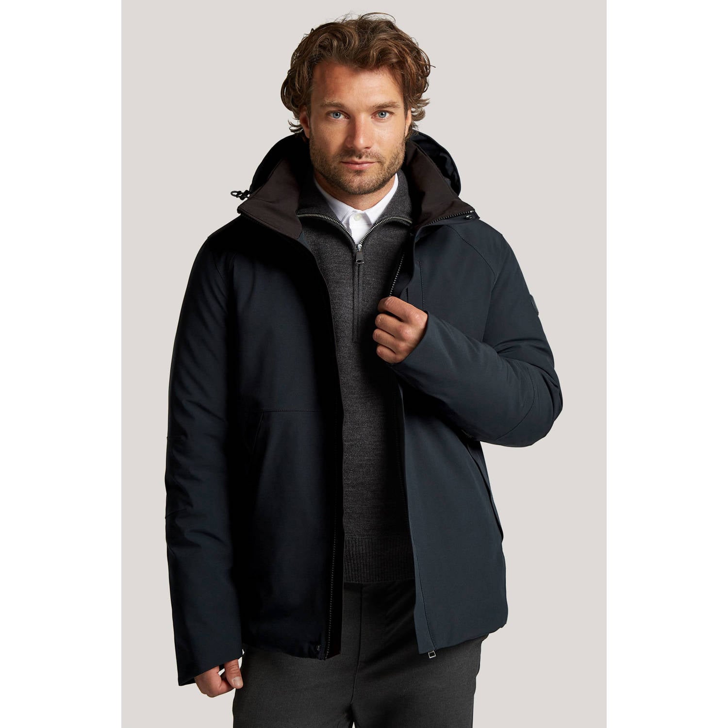 Reset winterjas donkerblauw