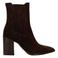 Sacha suède chelsea boots met blokhak - bruin