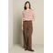 LOLALIZA wide leg broek met krijtstreep - bruin