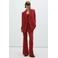 Mango double breasted blazer met ceintuur - rood