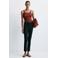 Mango slim fit broek - marineblauw