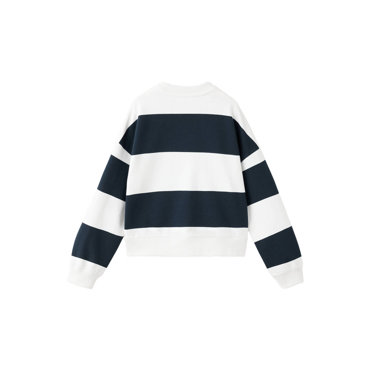 Mango Kids gestreepte sweater marineblauw