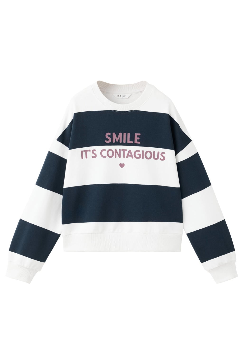 Mango Kids gestreepte sweater - marineblauw