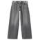 Mango Kids regular waist wide leg jeans met borduursels - grijs