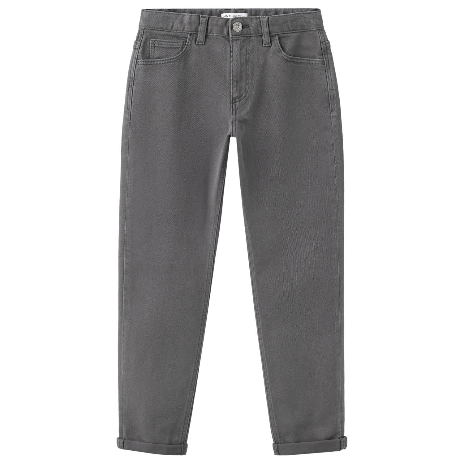 Mango Kids regular fit jeans antraciet