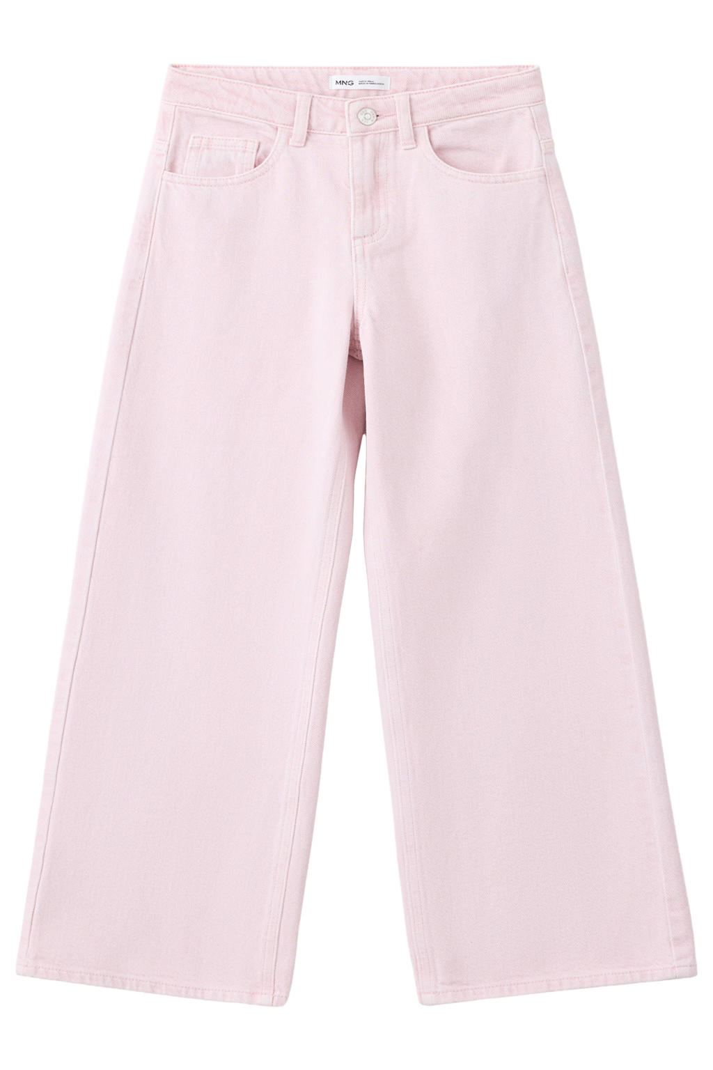 Mango Kids wide leg jeans - lichtroze