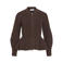 VILA gebreid vest met peplum - donkerbruin