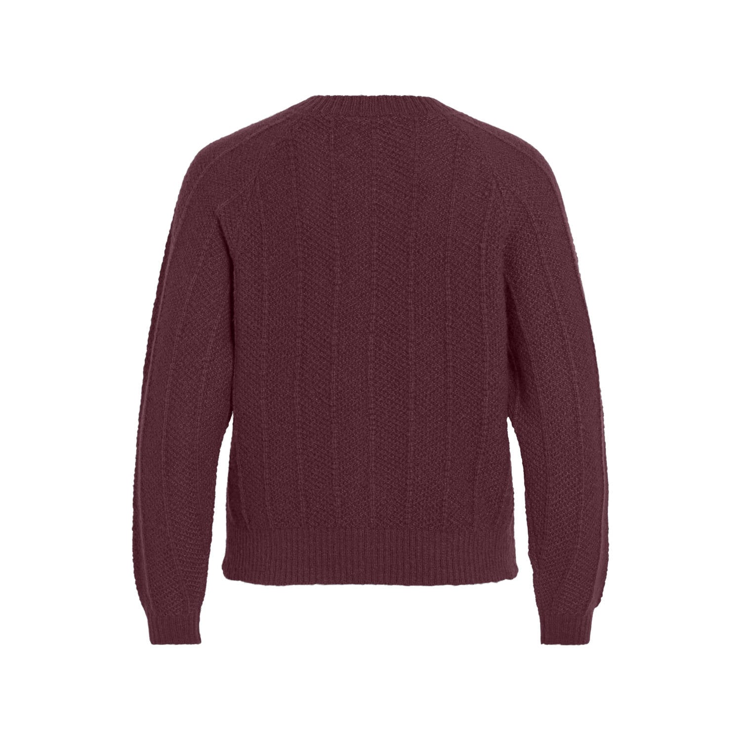 VILA gebreid vest donkerrood