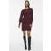 VILA jacquard gebreide jurk - donkerrood