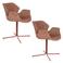 Zuiver Nikki Eetkamerstoelen Armleuning Terra/ Rood - Set van 2