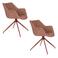 Zuiver Doulton Eetkamerstoelen Armleuning Terra/ Rood - Set van 2