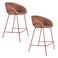 Zuiver Feston Barkrukken 65 cm Terra/ Rood - Set van 2