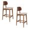 Dutchbone Marais Barkrukken 68,5 cm Walnoot kleur - Set van 2