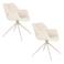 Zuiver Doulton Eetkamerstoelen Armleuning Beige - Set van 2